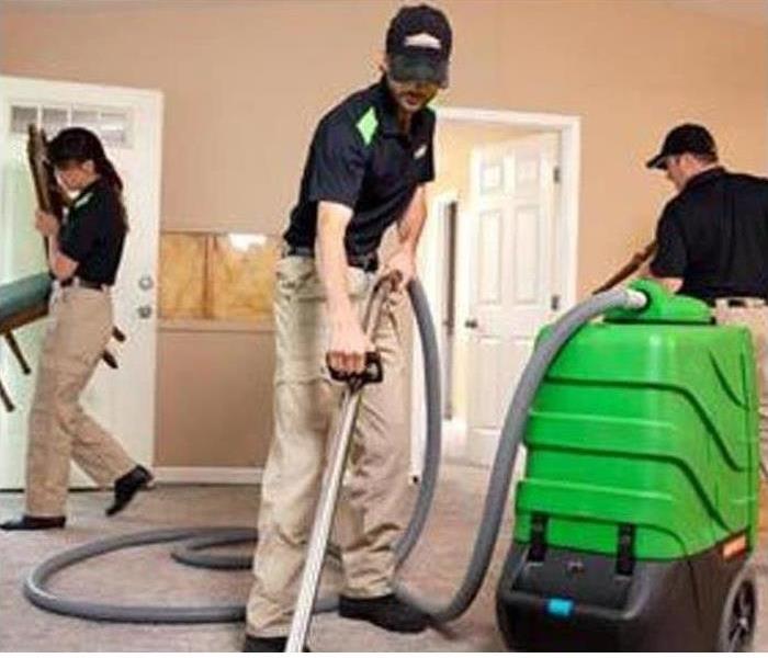 Servpro staff doing commercial floor cleaning